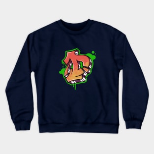 Letter D graffiti Crewneck Sweatshirt